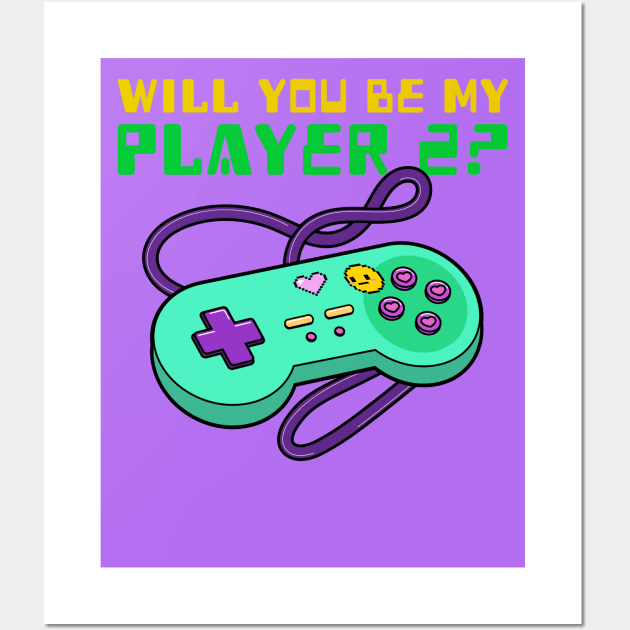 Will you be my player 2 Wall Art by ErisArt